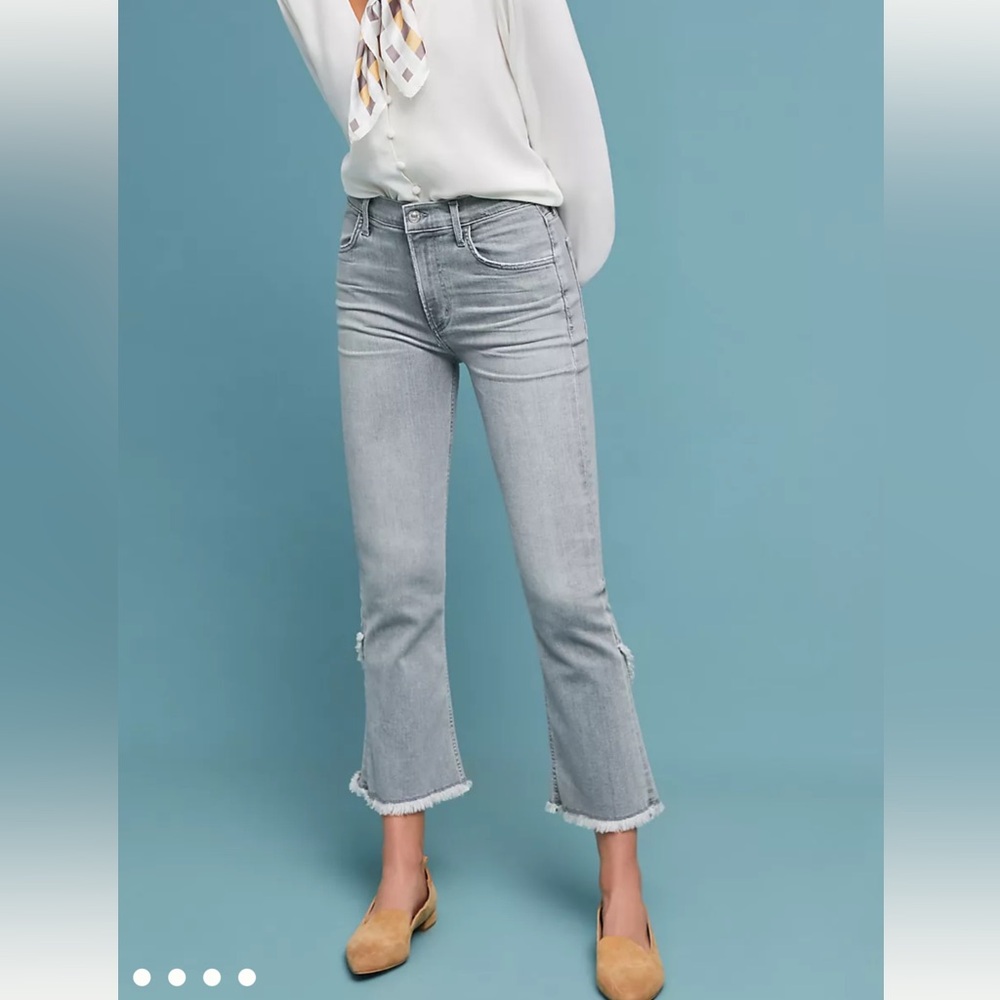 Citizens of humanity drew fray high rise cropped flare jeans 27